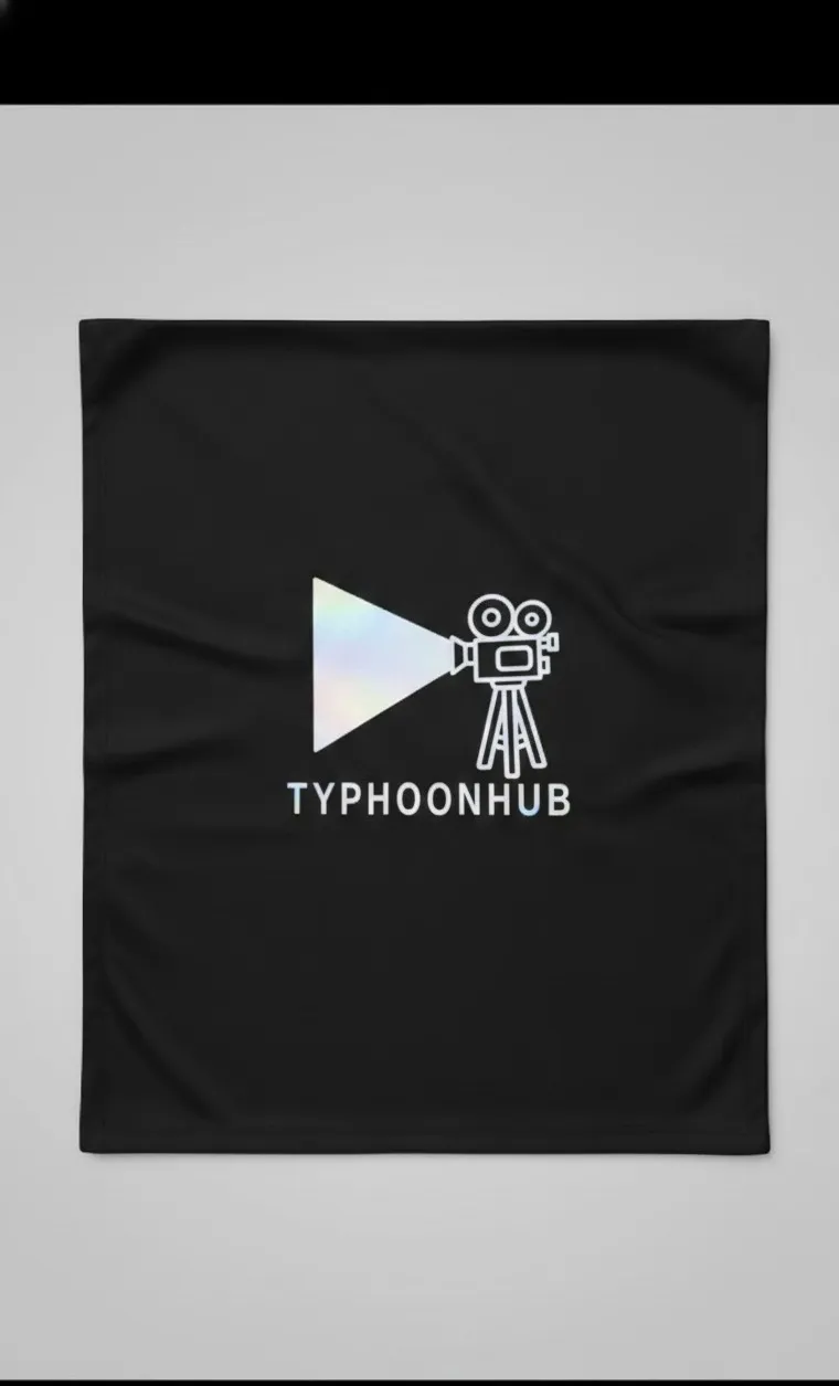 Black fabric with holographic TyphoonHub logo